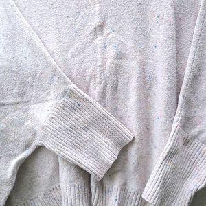 Crew-neck speckled sweater